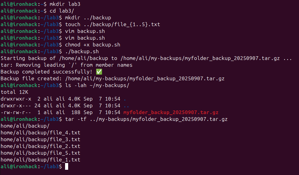 Backup Files & Folders with Shell Scripting