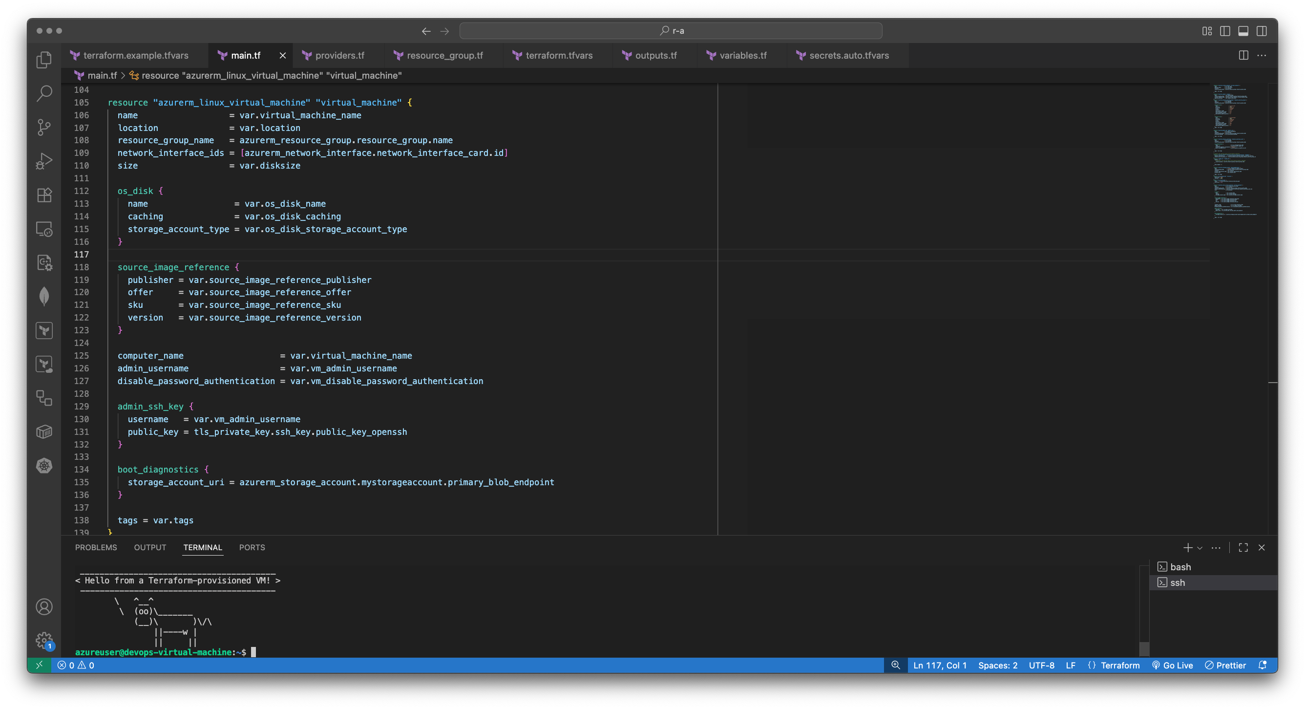 Provision an Azure Linux Virtual Machine in a Custom Virtual Network using Terraform