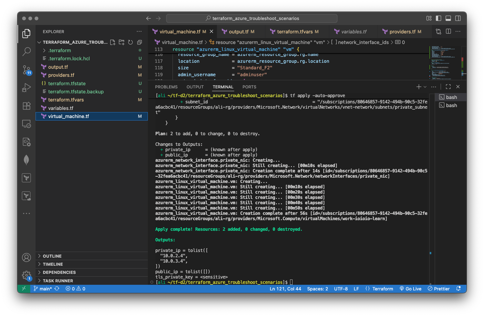 Troubleshooting Terraform Scripts